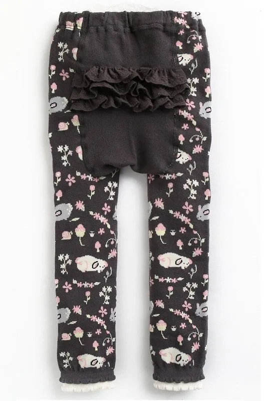 Charcoal Hamster Baby Frill Leggings