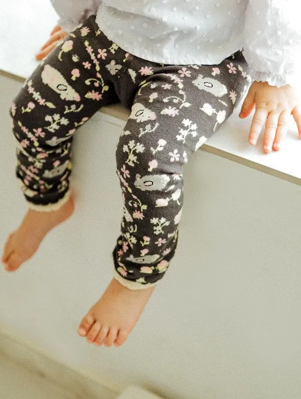 Charcoal Hamster Baby Frill Leggings