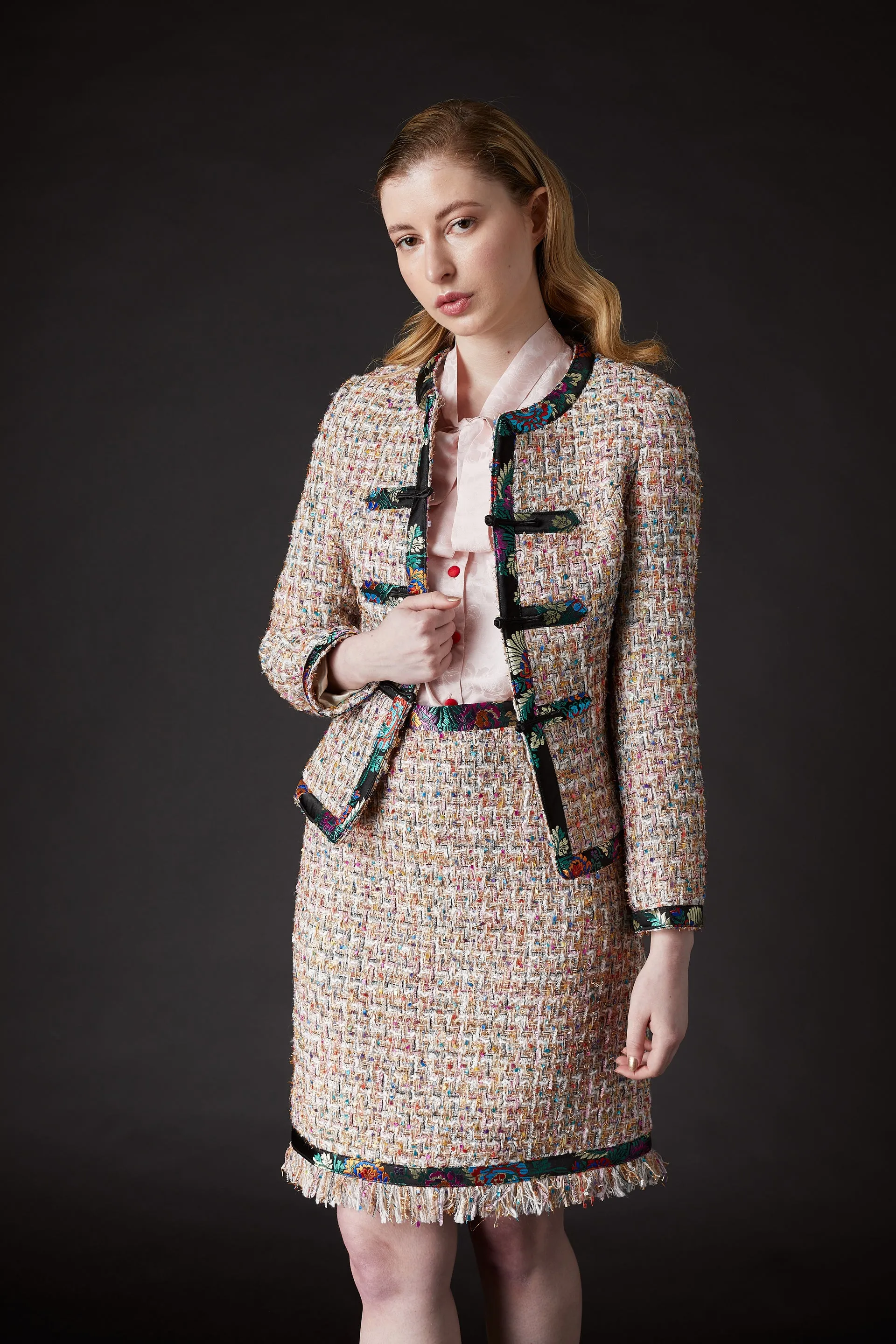 Chelsea Tang Tweed Jacket Multi