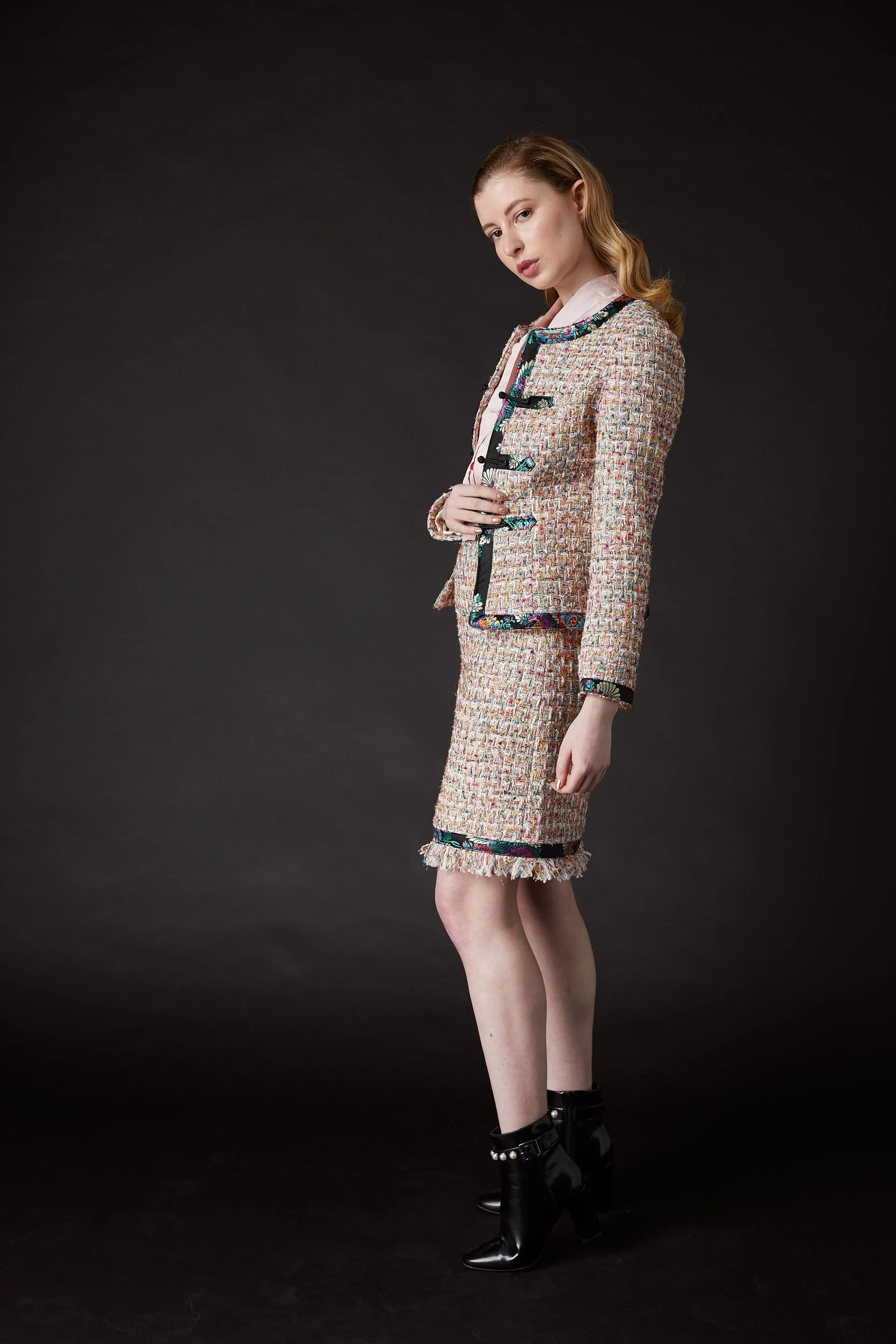 Chelsea Tang Tweed Jacket Multi