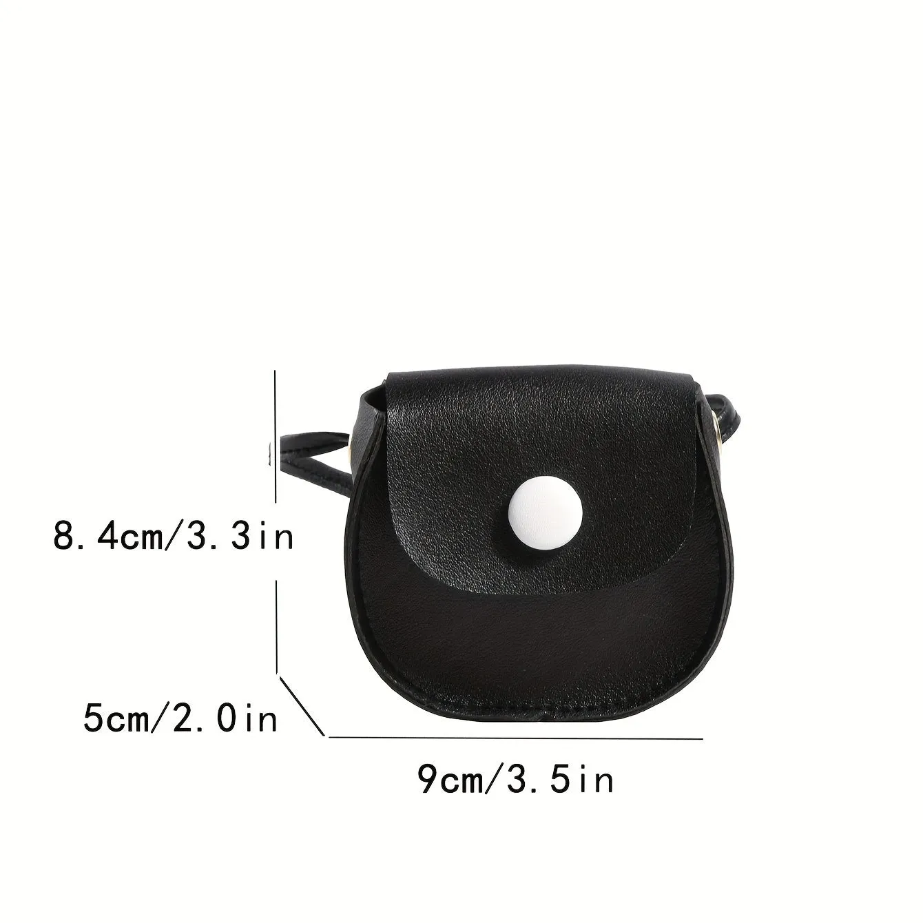 Chic Mini Shoulder Bag for Girls: Lightweight PU Leather, Adjustable, Magnetic Closure - Ideal for Daily Use & College, Black & White