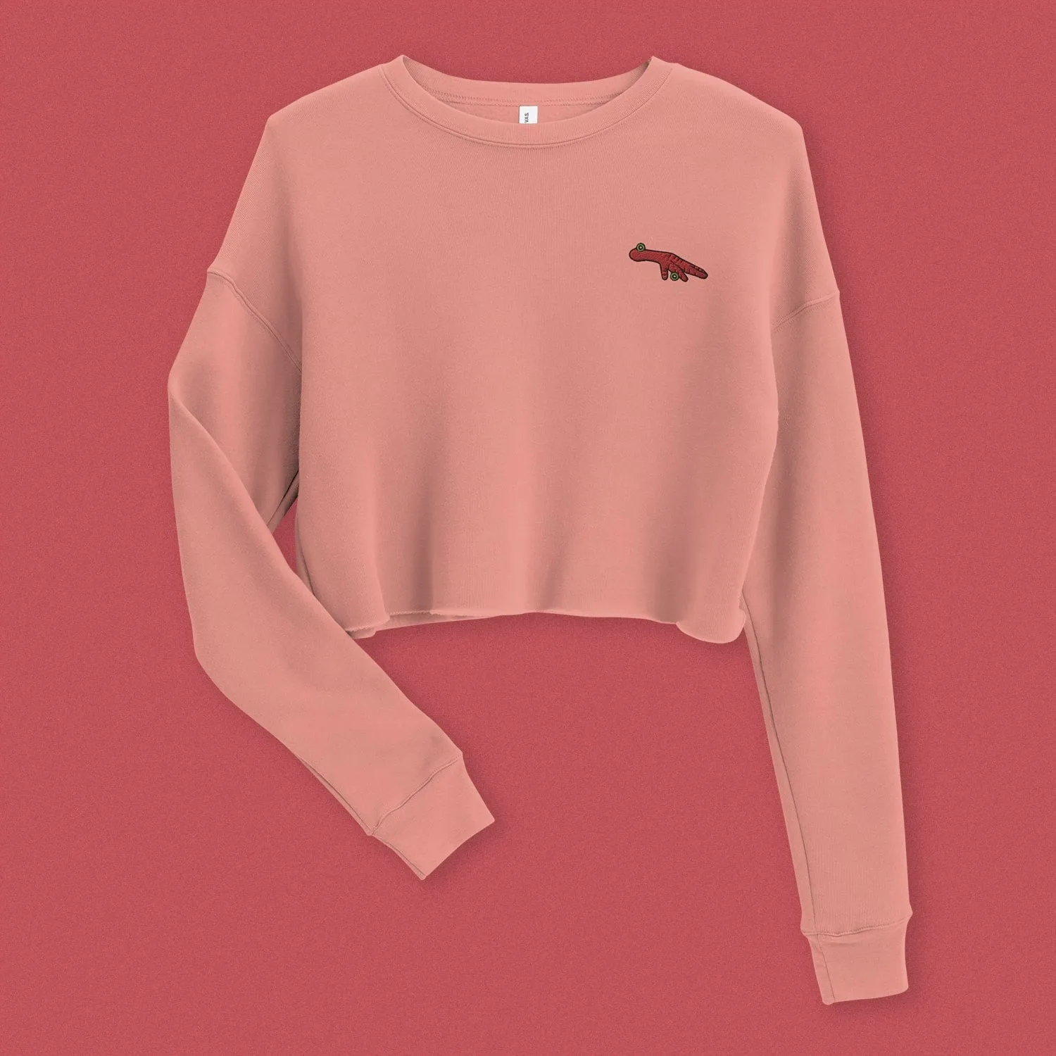 Chicken Feet Embroidered Crop Sweatshirt