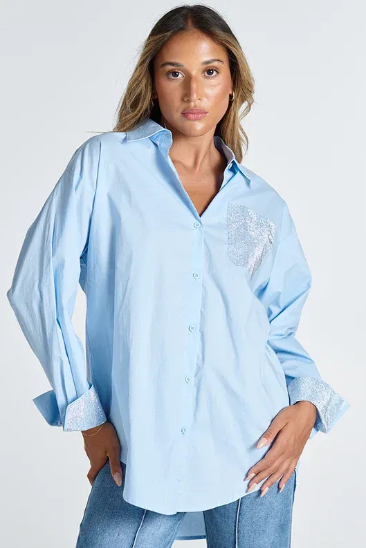 Chloe Shirt in Sky Blue