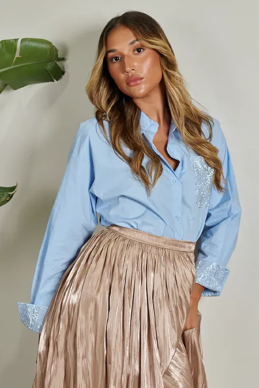 Chloe Shirt in Sky Blue