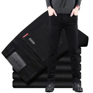 Classic Business casual Jeans men 2024 new Fashion black Slim Stretch Denim High quality Men's Pants Luxury Pants men Clothes