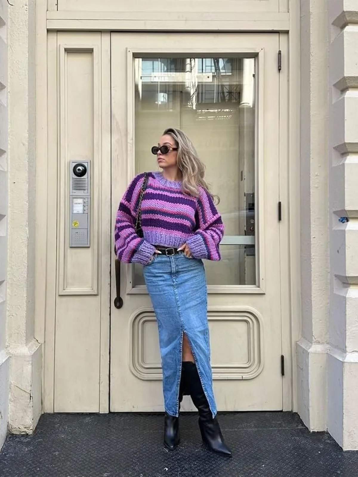 Colorblocked Striped Pullover