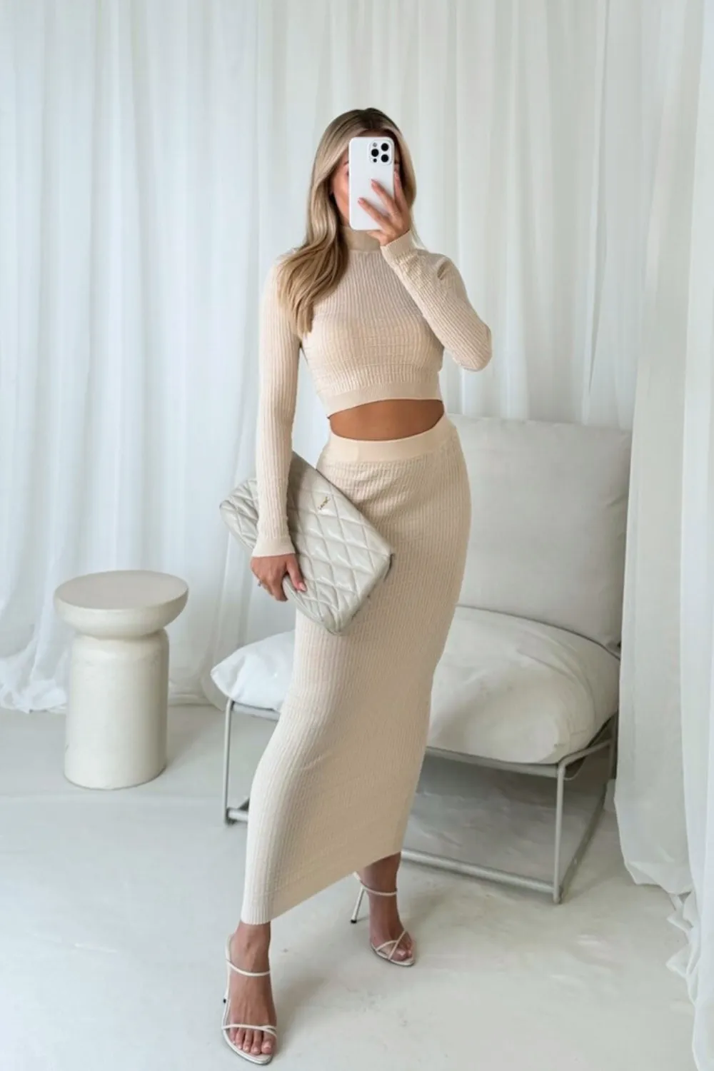 Cordy cream knitted co-ord