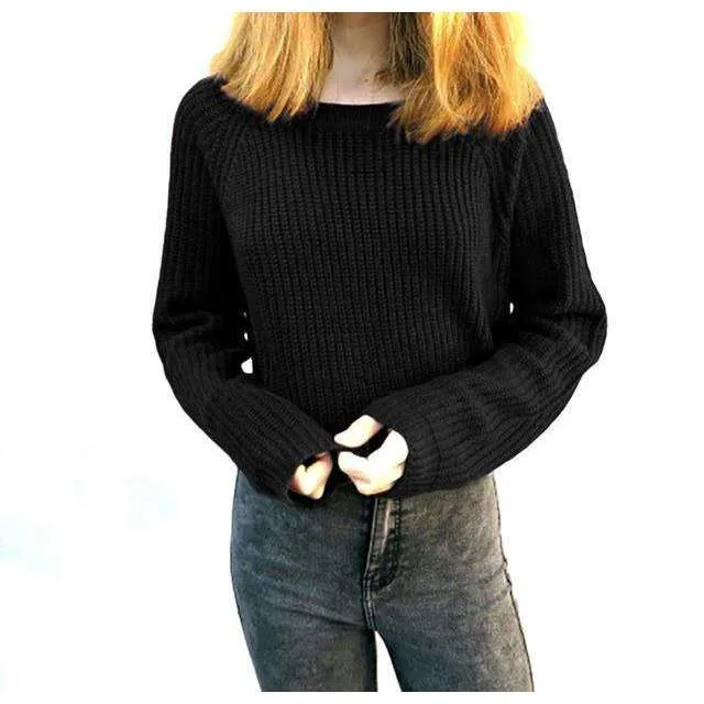 Cozy Crop Knitted Sweater