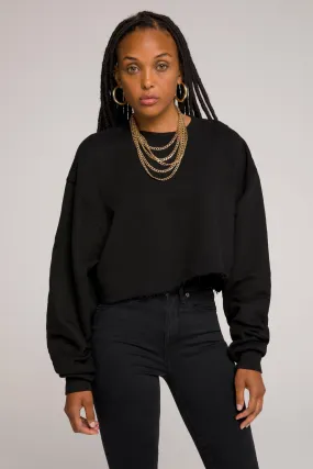 CROPPED & COOL SWEATSHIRT | BLACK001