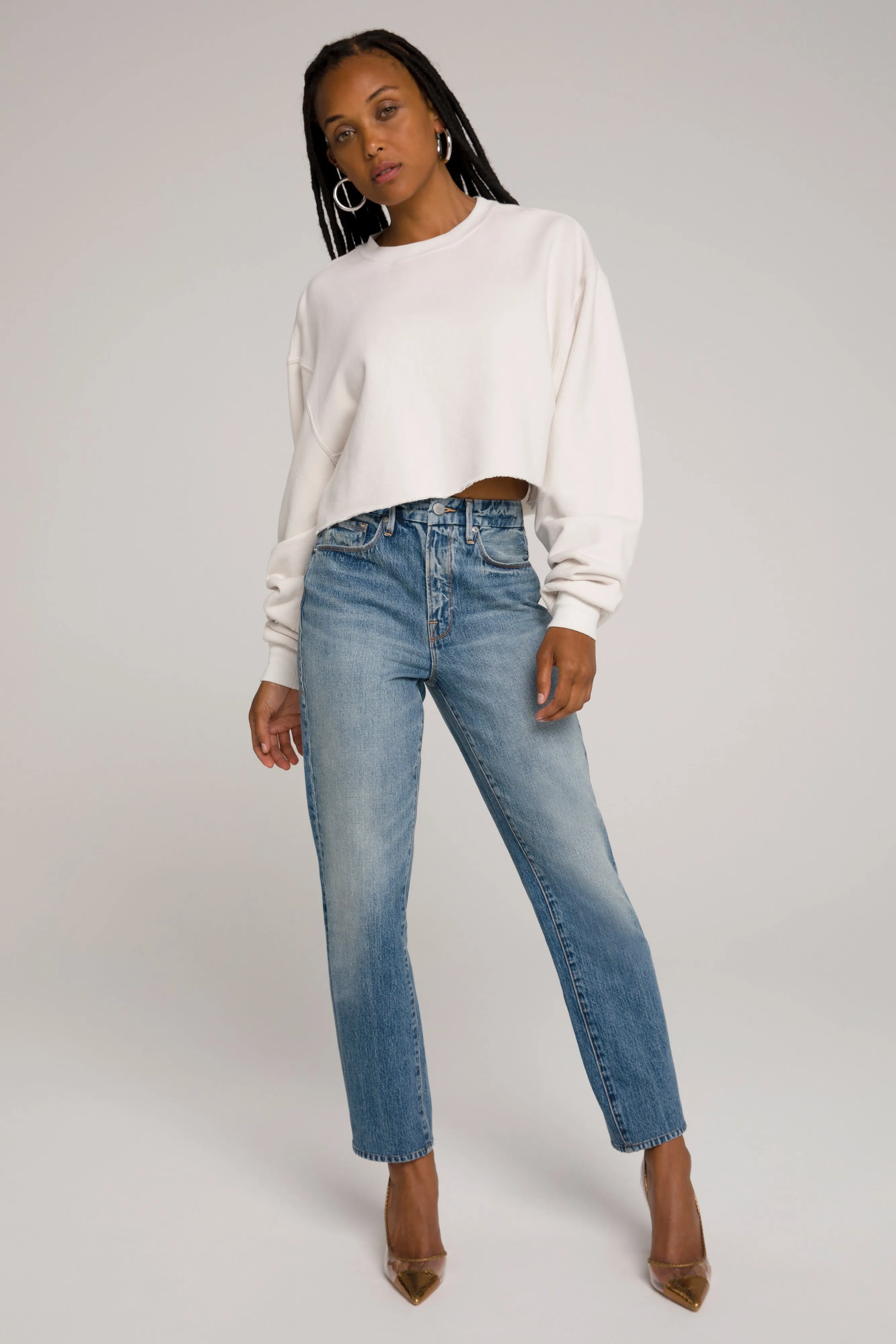 CROPPED & COOL SWEATSHIRT | BONE001