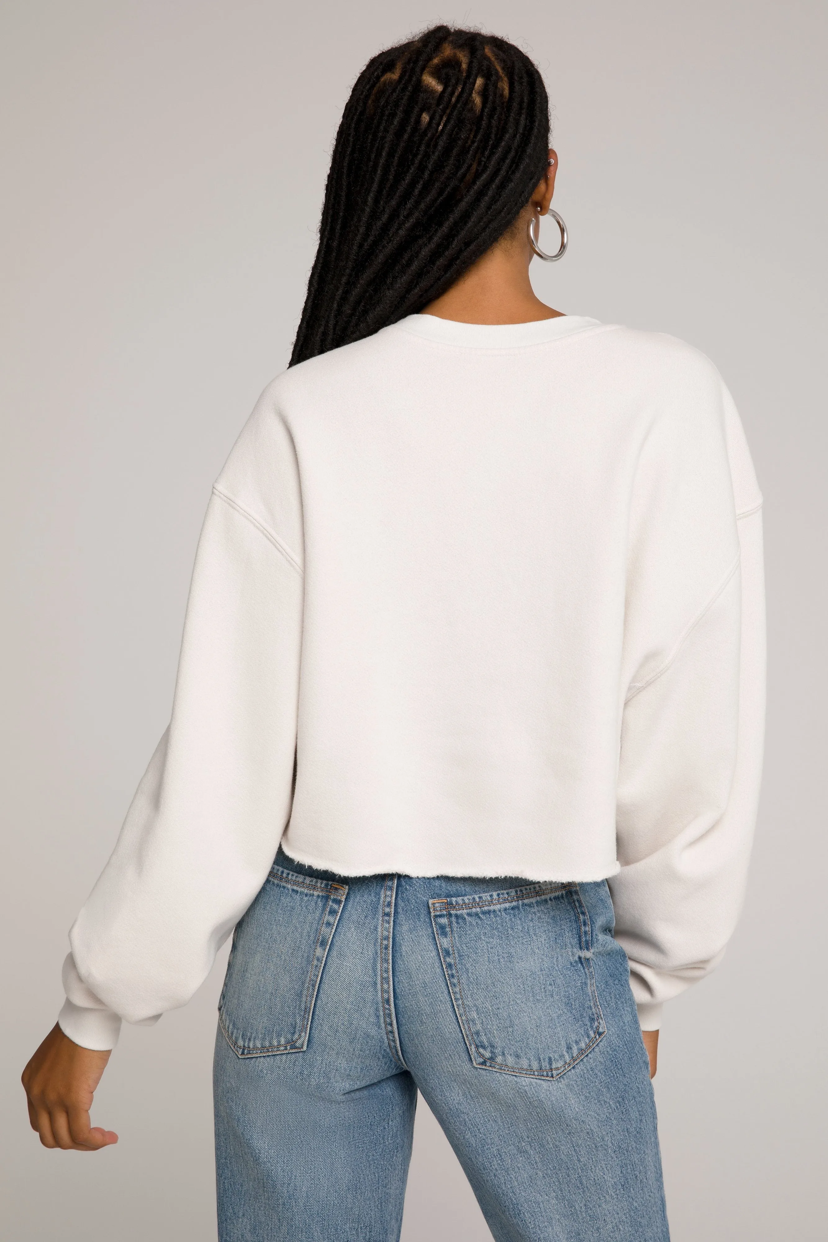 CROPPED & COOL SWEATSHIRT | BONE001