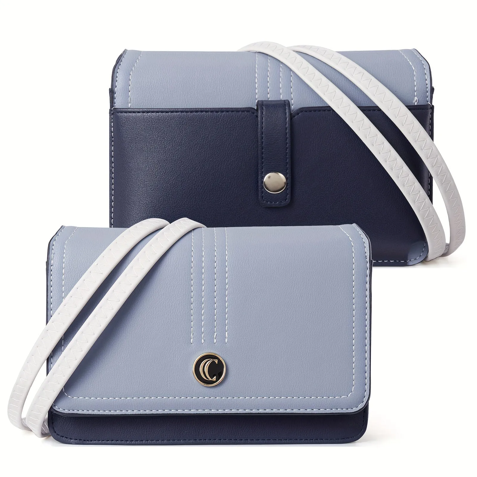 Crossbody Purse for Women Wristlet Wallet Small Shoulder Bag with Card Slots Leather Flap Cell phone Clutch