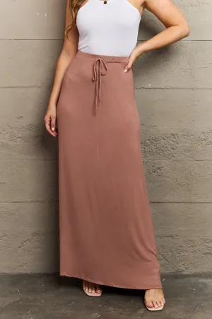 Culture Code For The Day Full Size Flare Maxi Skirt in Chocolate