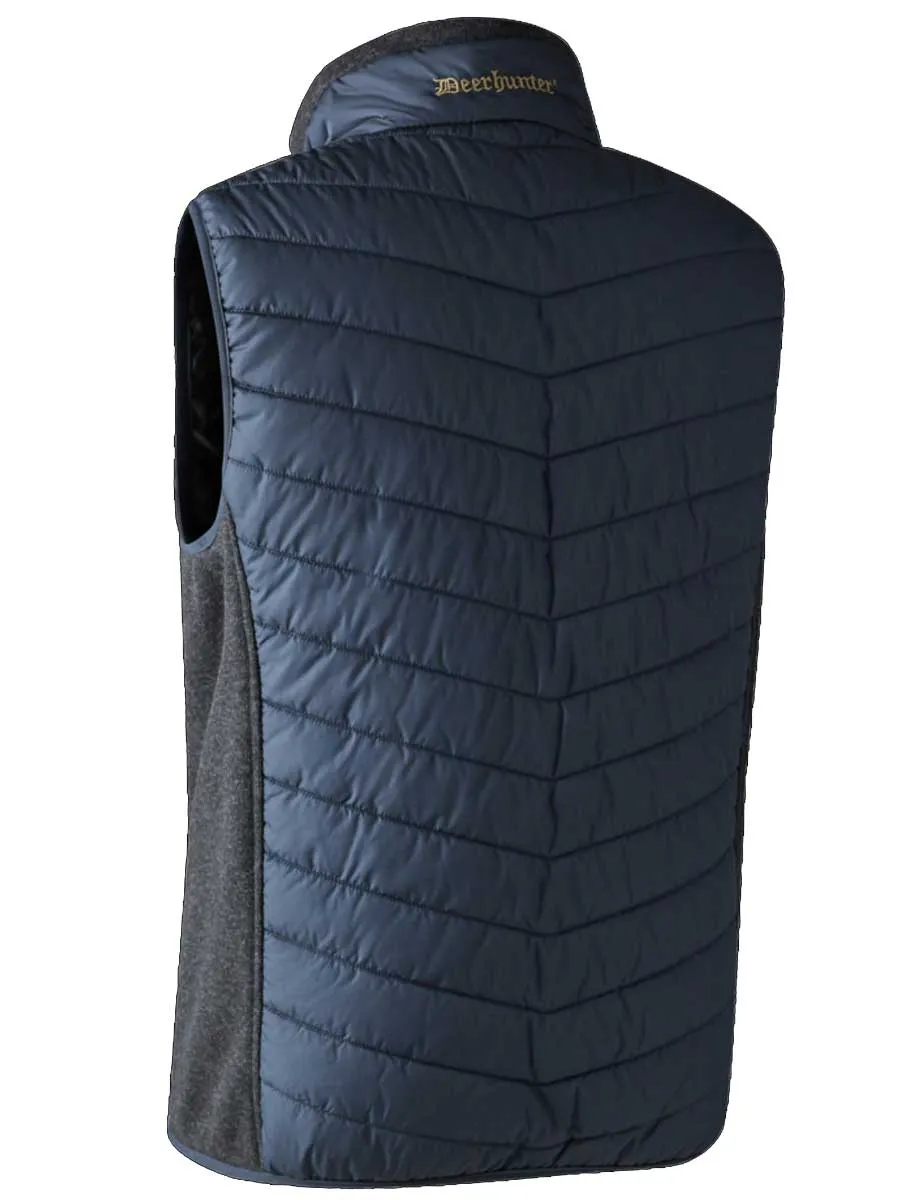 DEERHUNTER Moor Padded Waistcoat w.Knit - Mens - Dark Blue