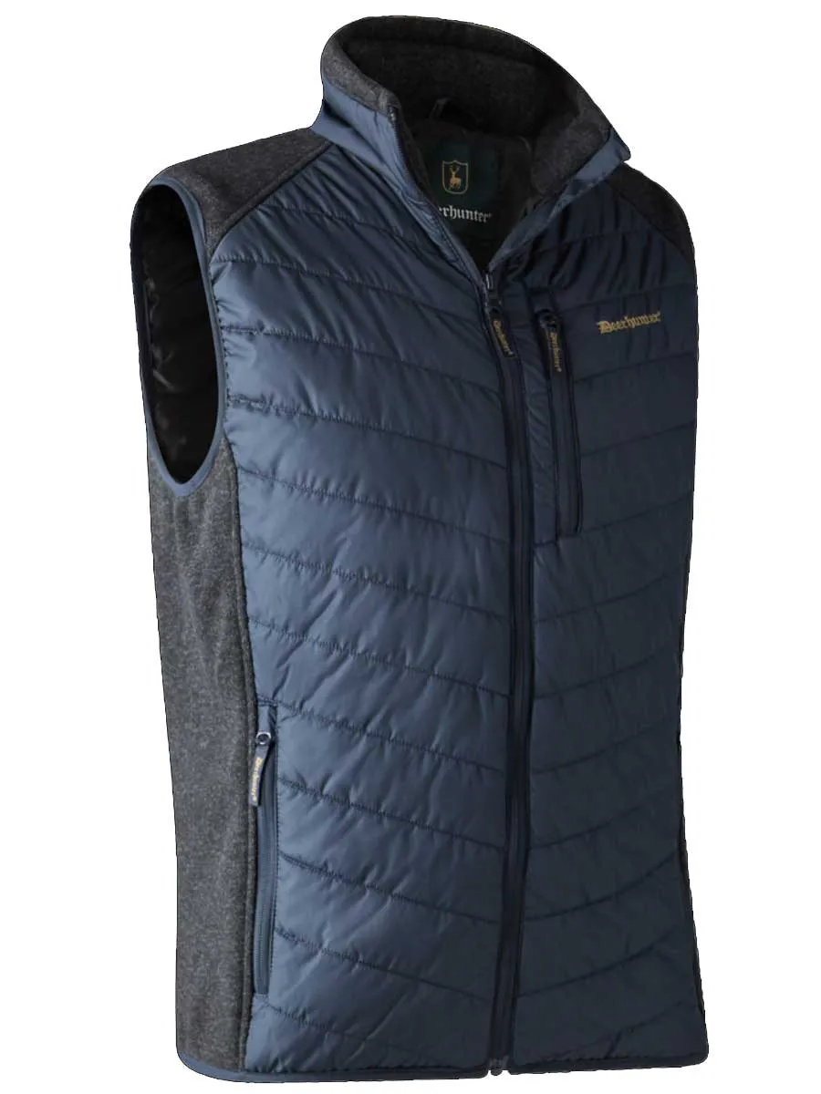 DEERHUNTER Moor Padded Waistcoat w.Knit - Mens - Dark Blue