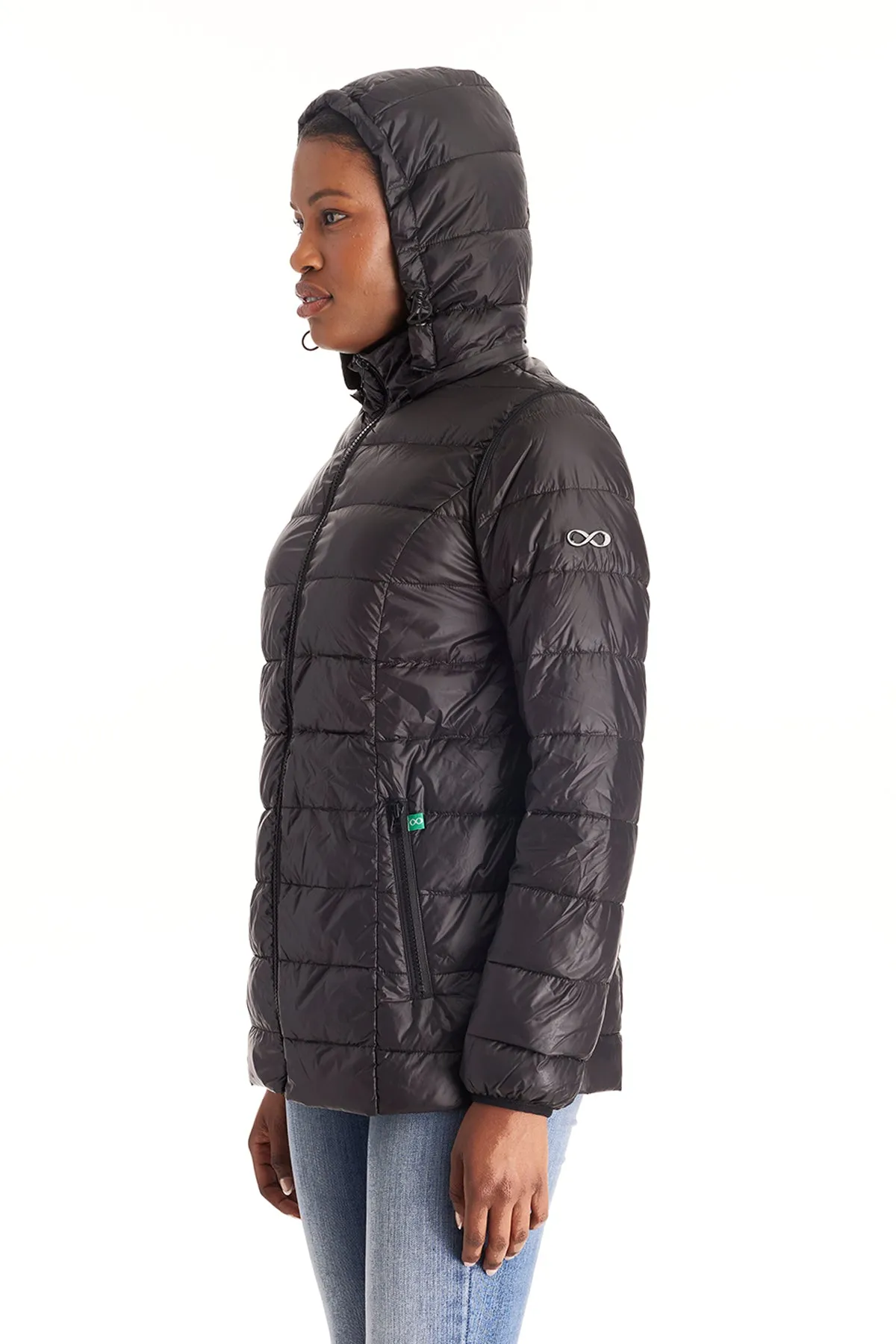 Down Lightweight Jacket With Removable Sleeves