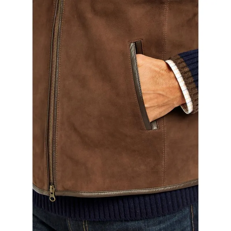 Dubarry Dunhill Mens Leather Gilet - Walnut