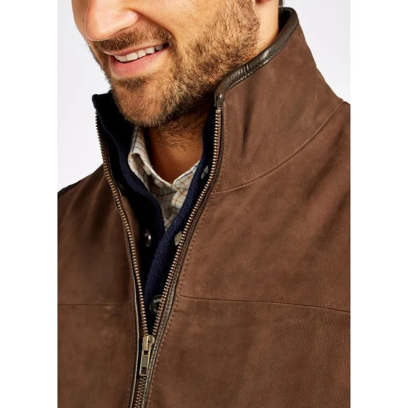 Dubarry Dunhill Mens Leather Gilet - Walnut