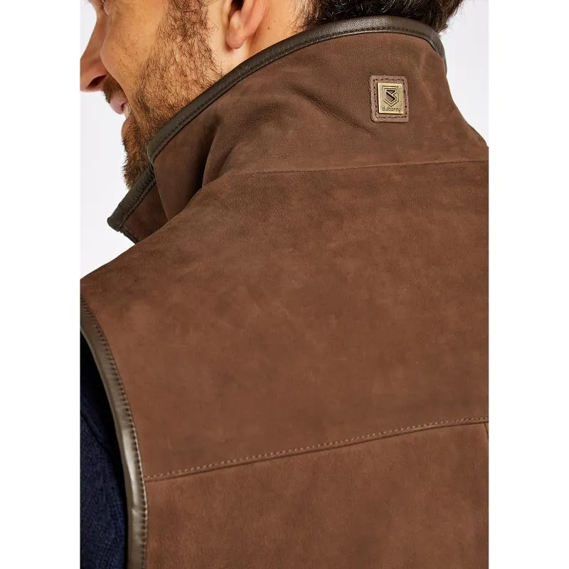 Dubarry Dunhill Mens Leather Gilet - Walnut