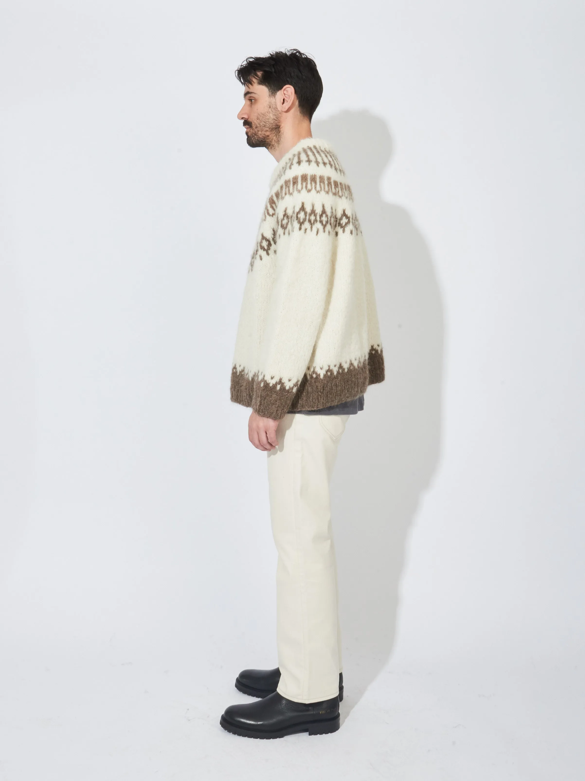 Ecru Branch Yoke Sweater