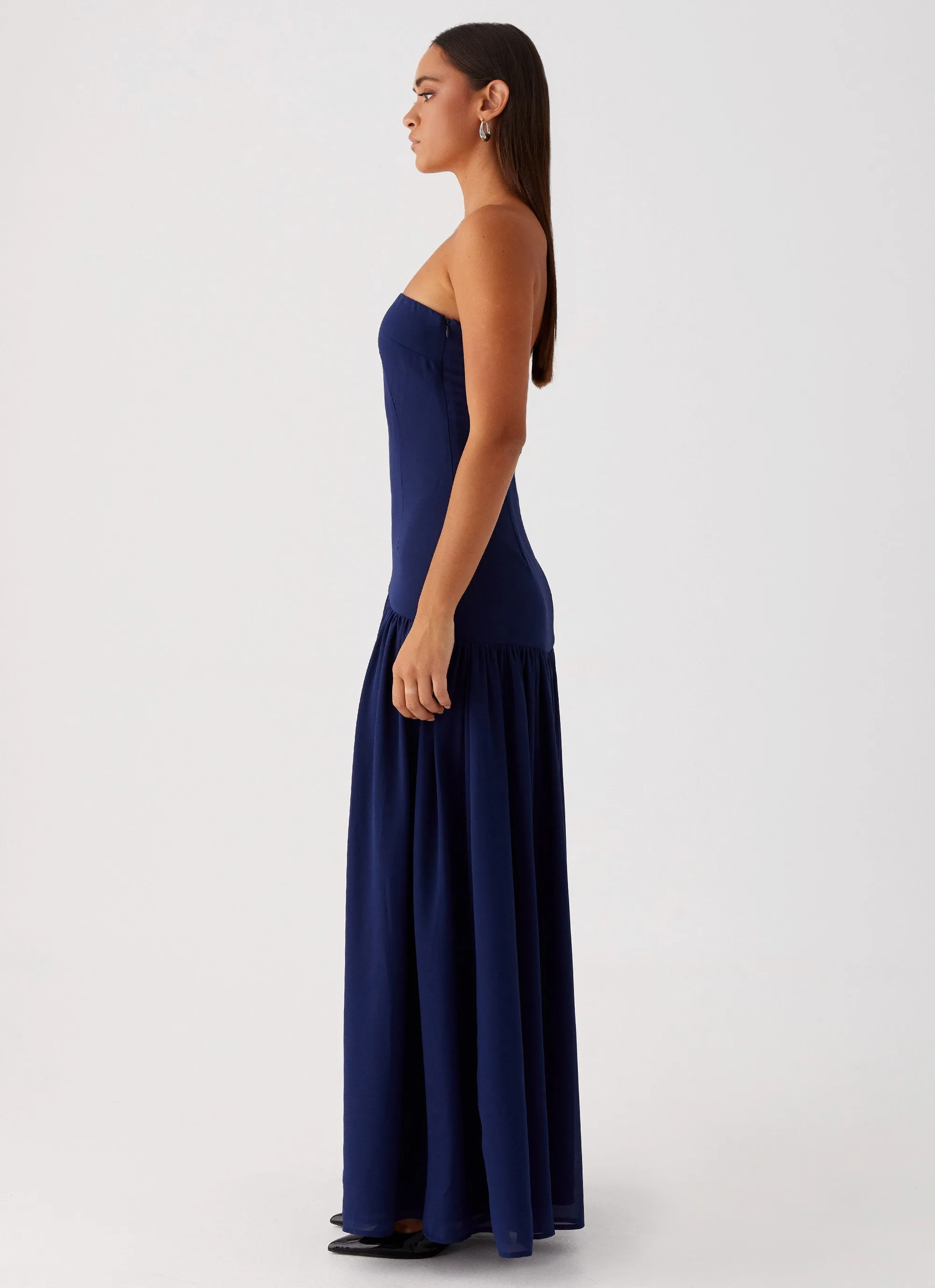 Eden Strapless Maxi Dress - Navy