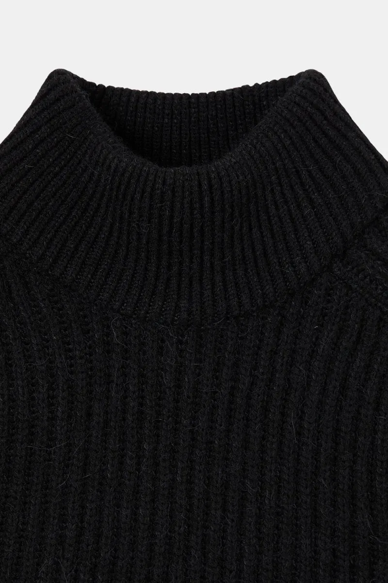 Edwin Roni High Collar Sweatshirt (Black)