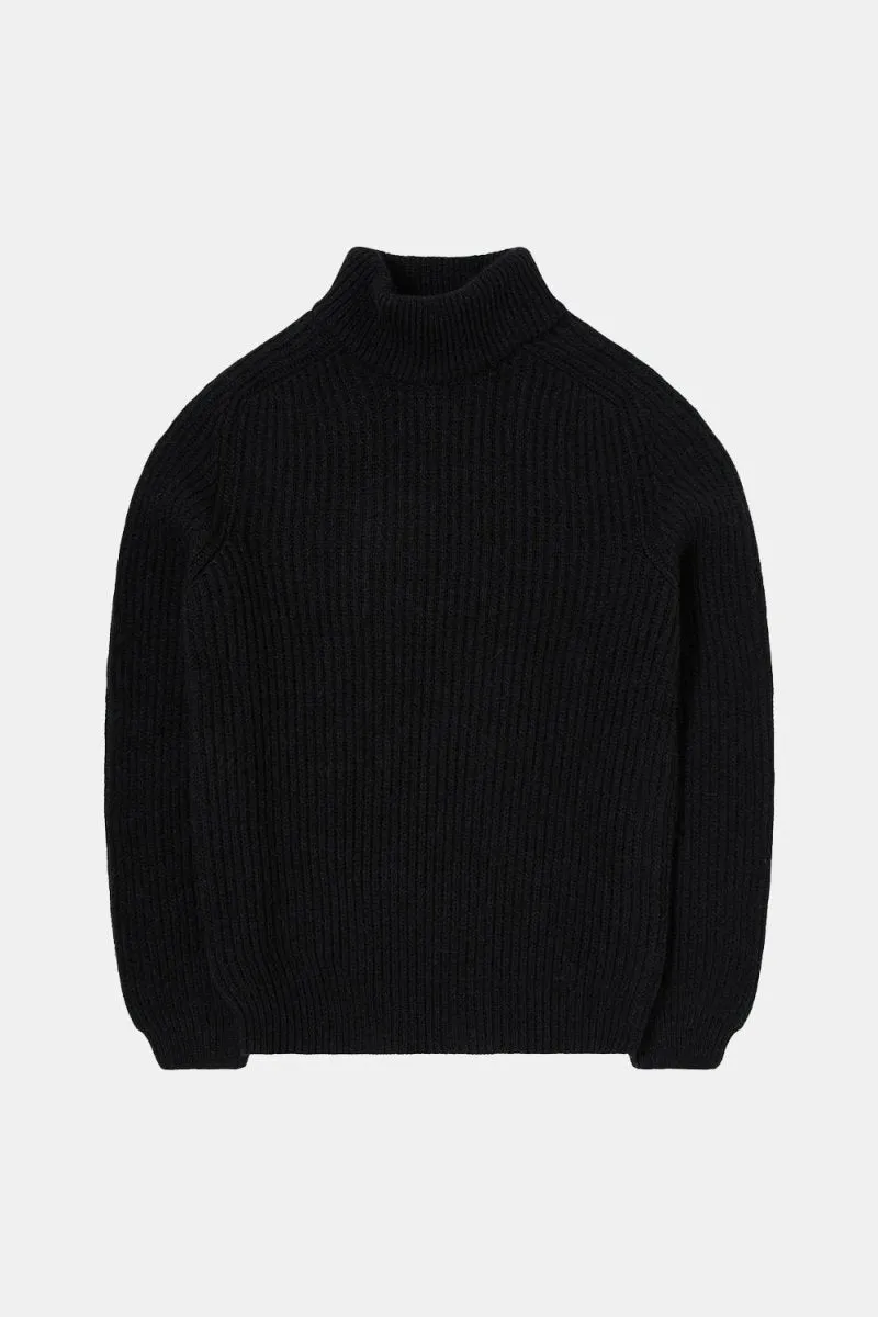 Edwin Roni High Collar Sweatshirt (Black)