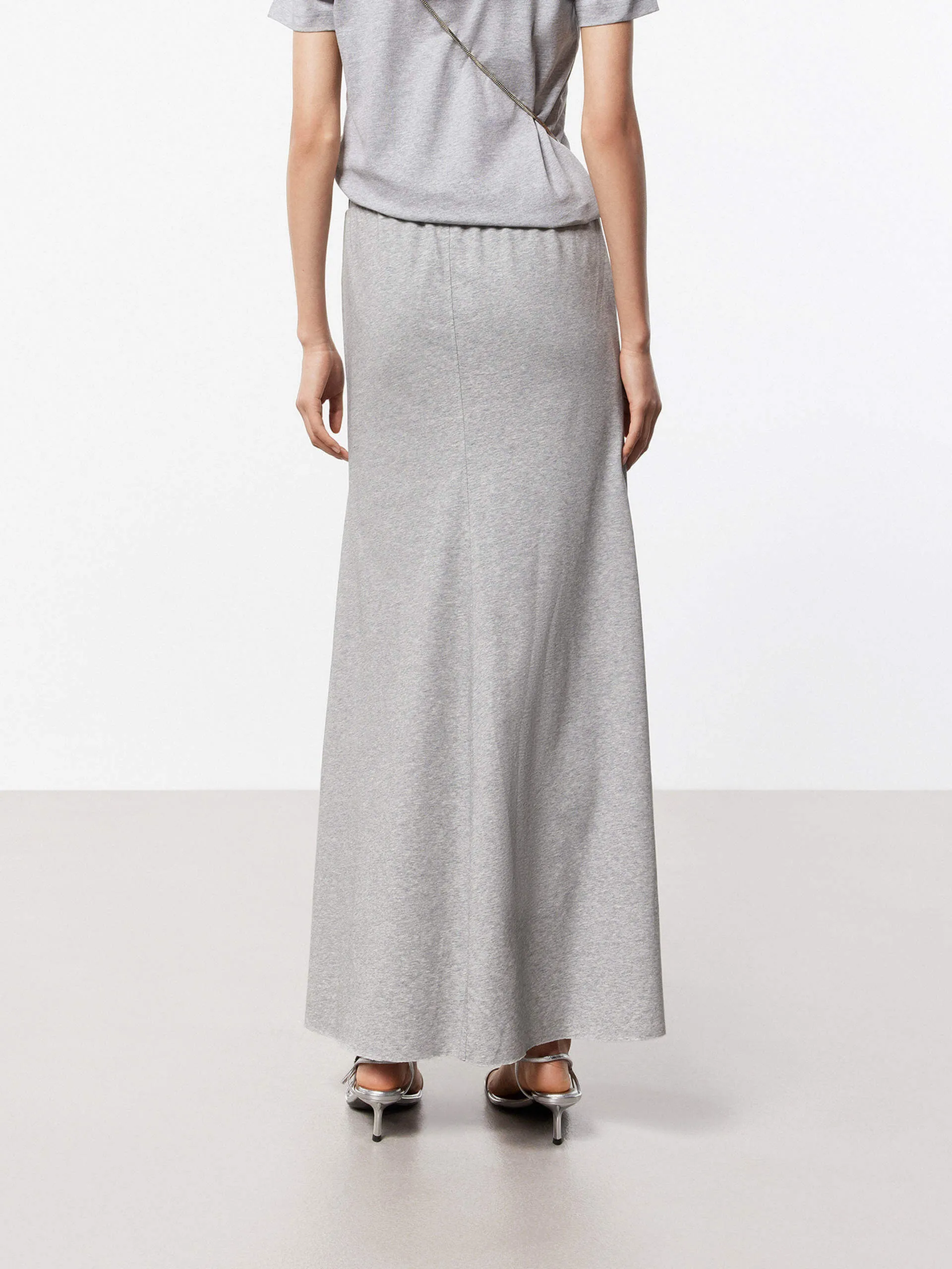 Elasticated Waist Maxi Skirt