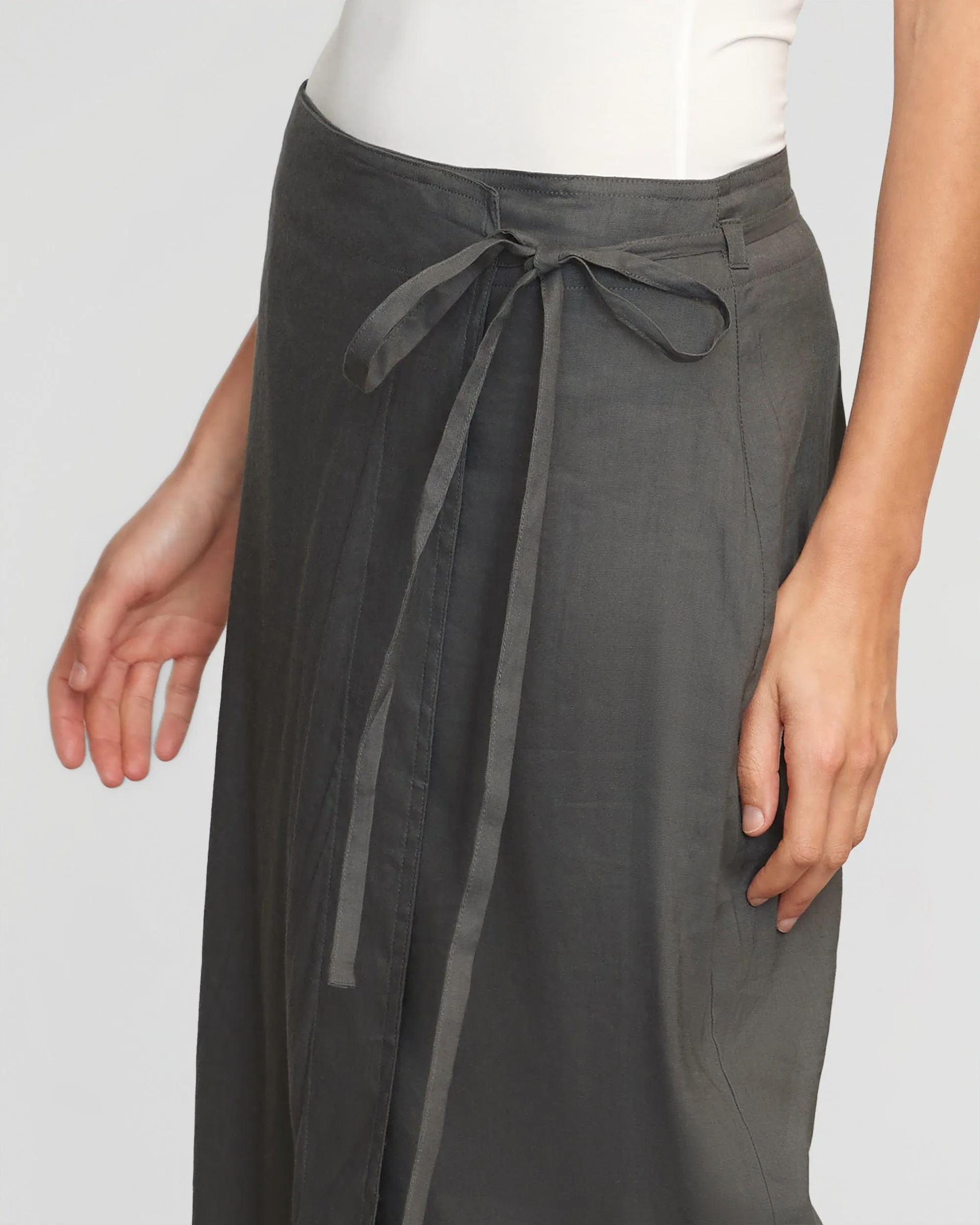 Ellie Linen Maxi Wrap Skirt