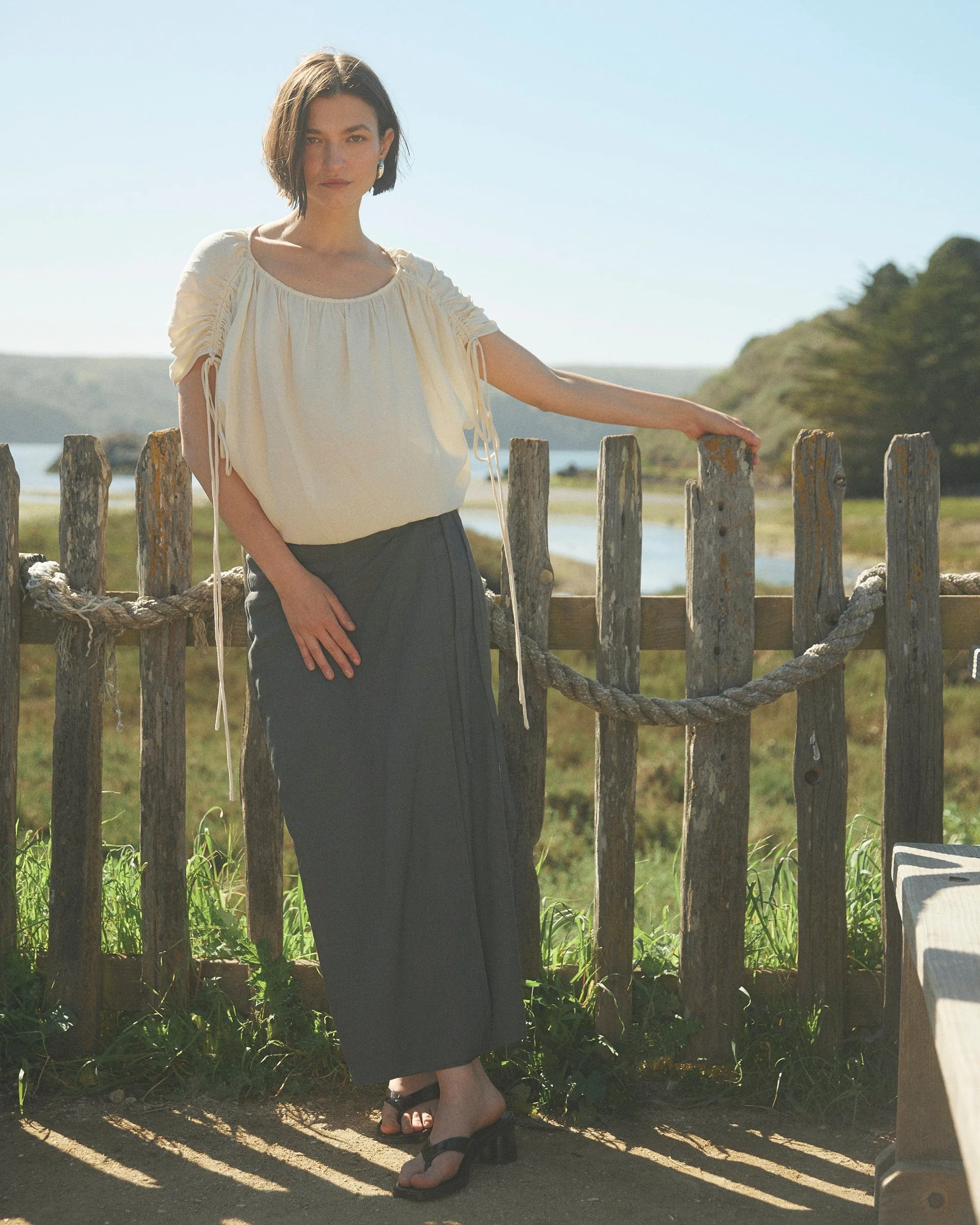 Ellie Linen Maxi Wrap Skirt