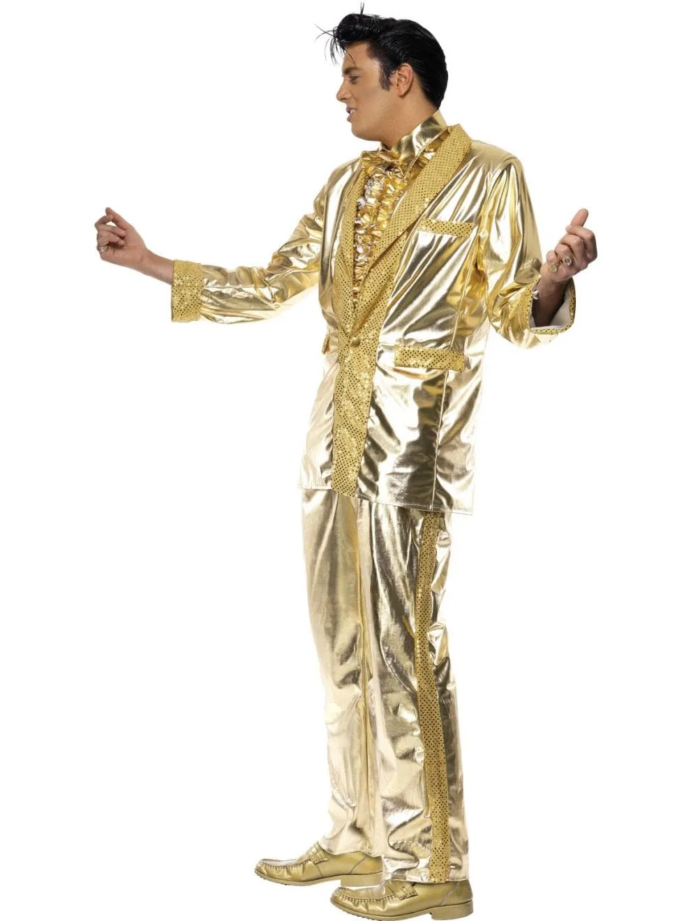 Elvis Gold Lamé Suit Adult Men's Costume