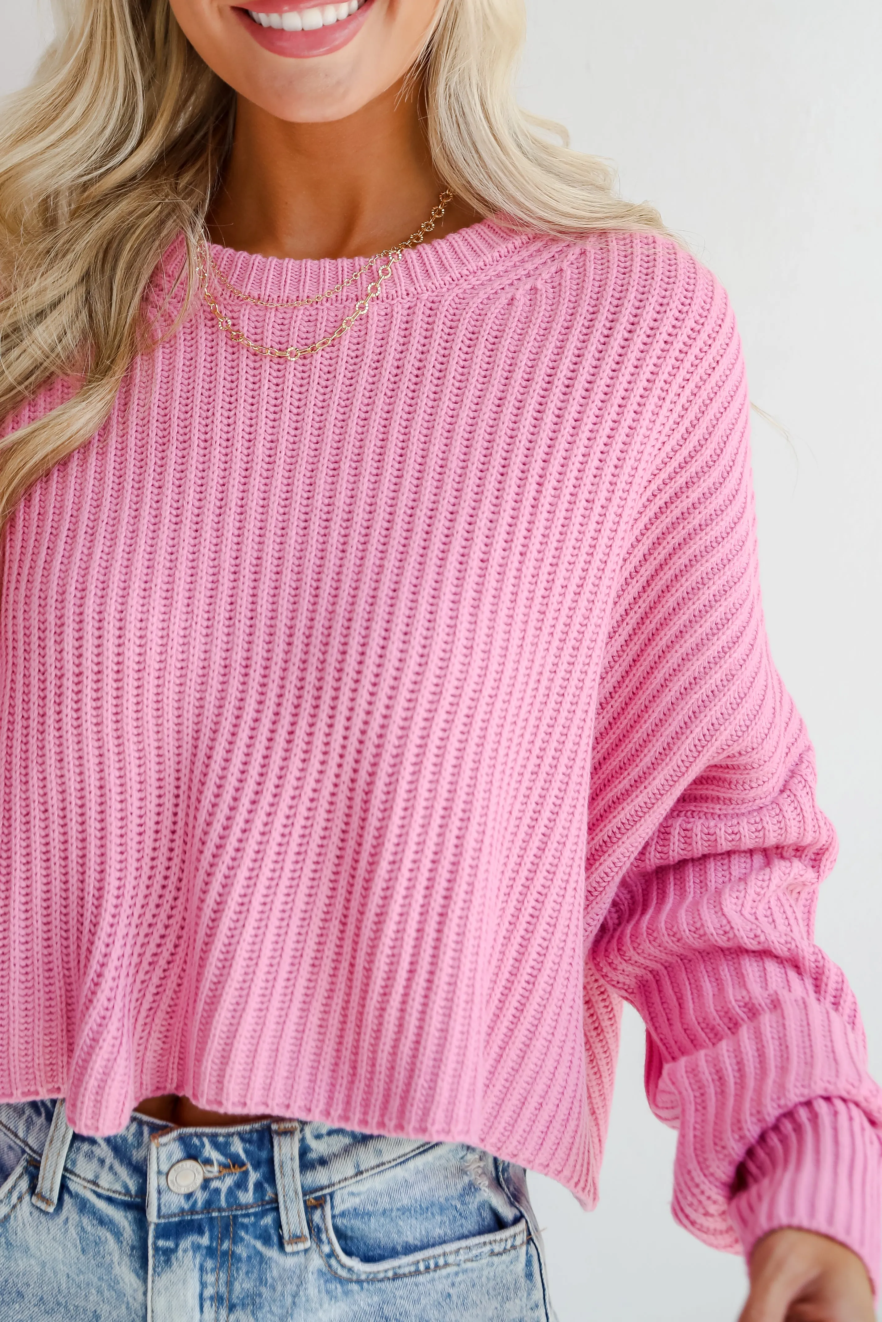 FINAL SALE - Demure Sweetheart Pink Sweater