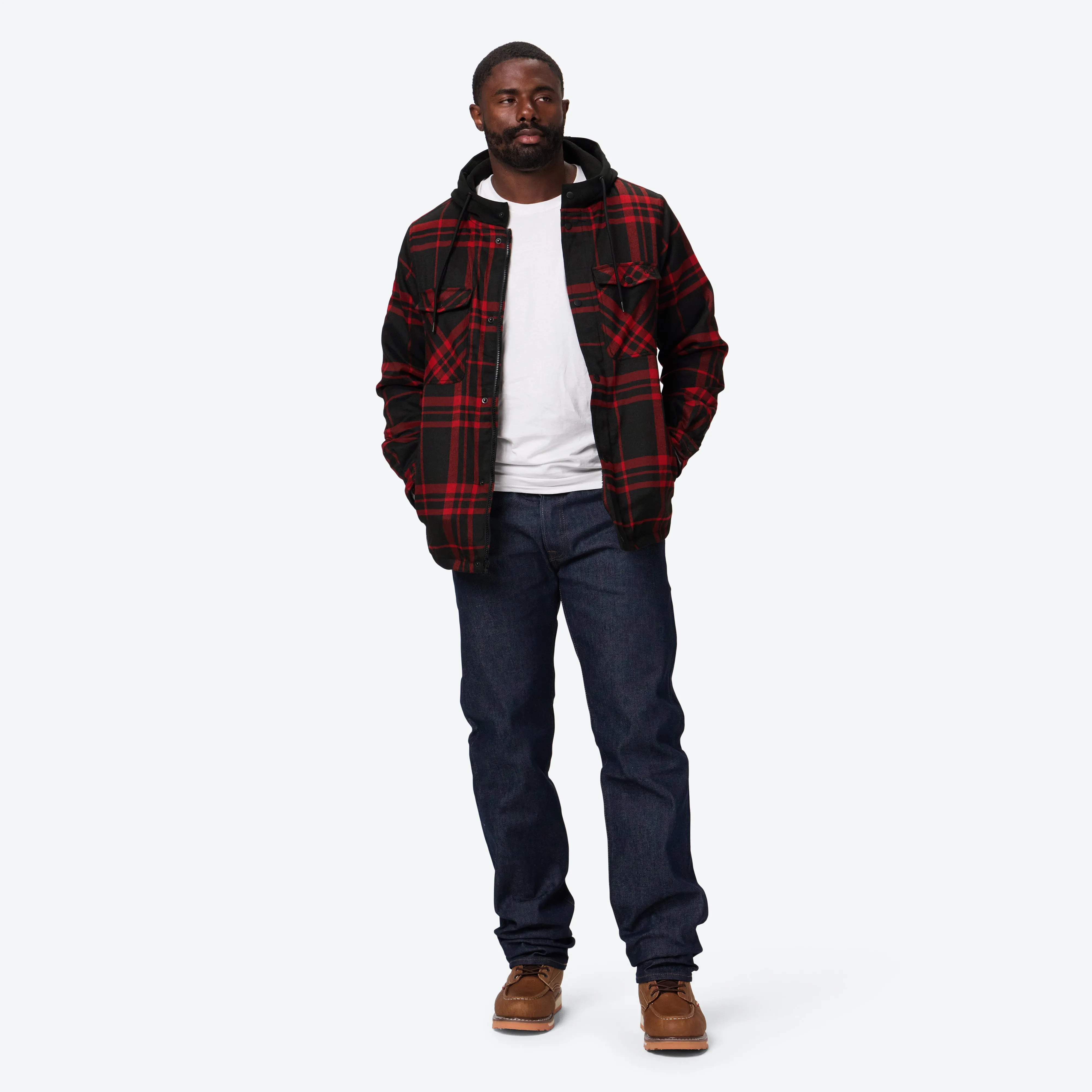 Flannel Heated Hoodie Jacket