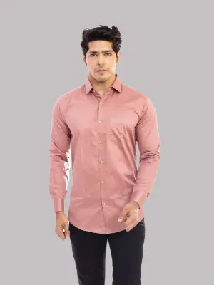 Formal Shirts - Light Pink Solid Giza Cotton Shirt