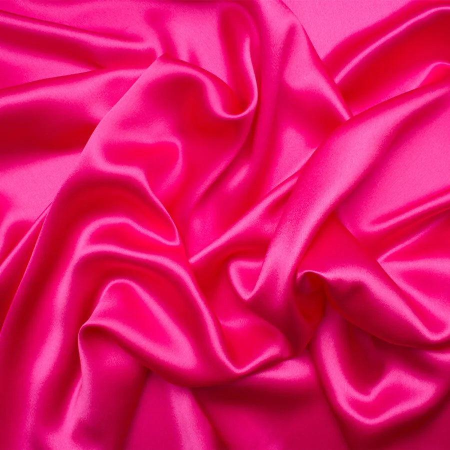 Fuchsia Pink Silk Satin