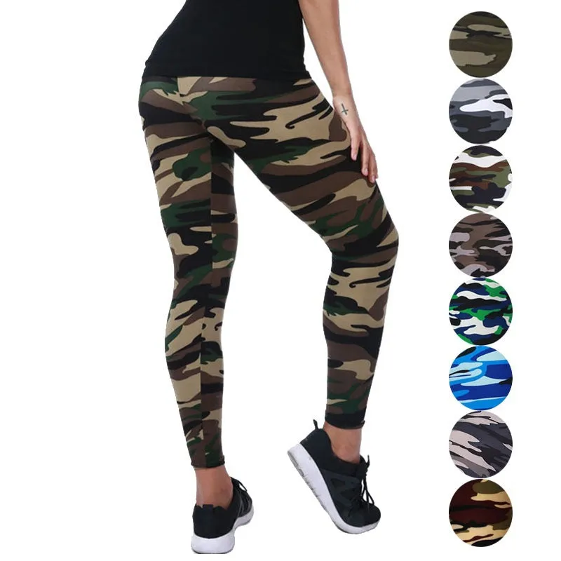 Funki Buys | Pants | Women's Mult Color Camouflage Leggings