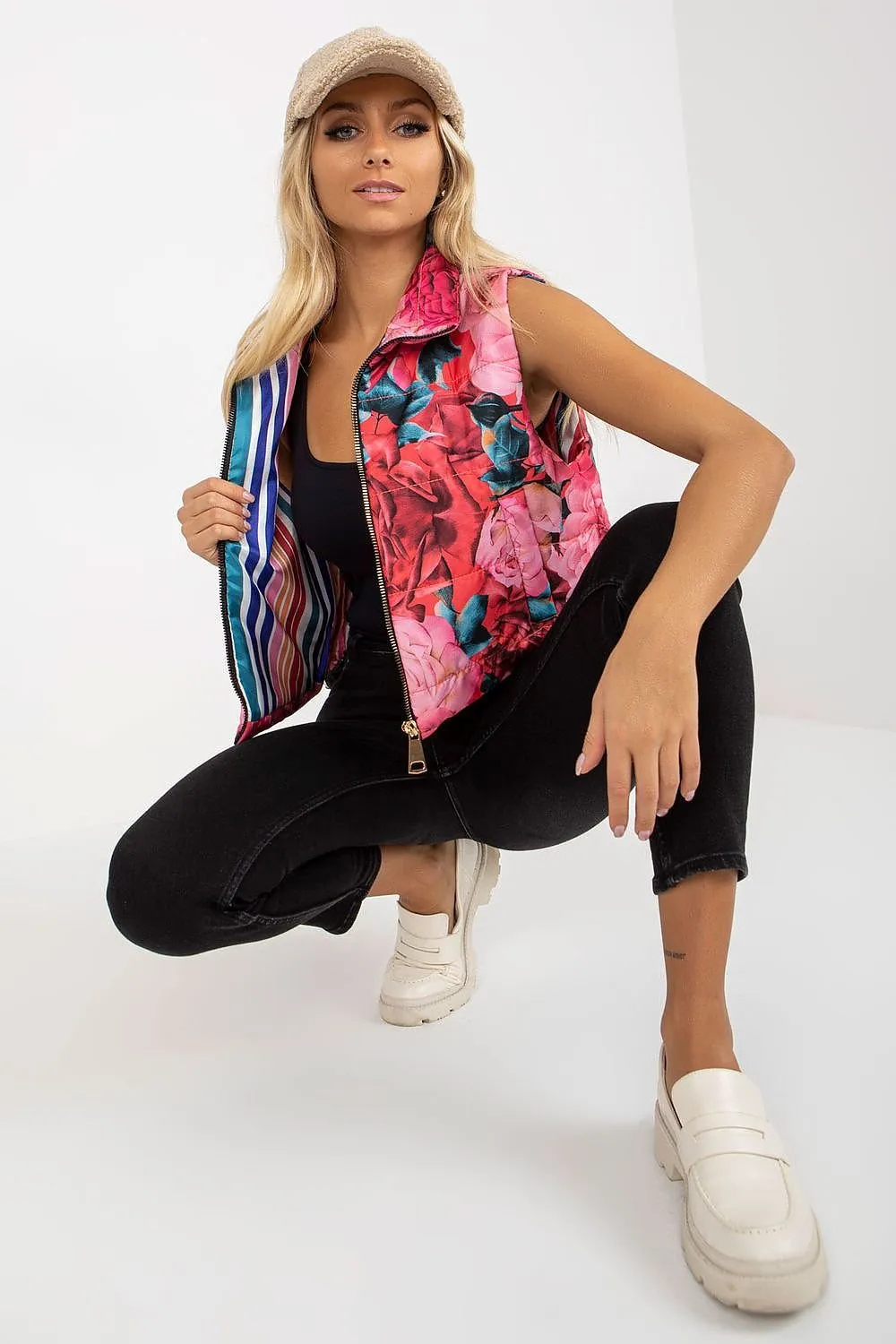 Gilet Relevance Floral Quilted Vest