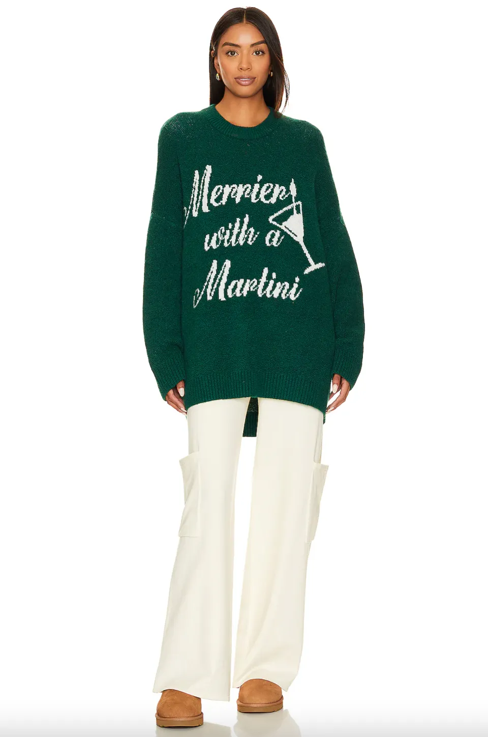 Green Martini Graphic Sweater