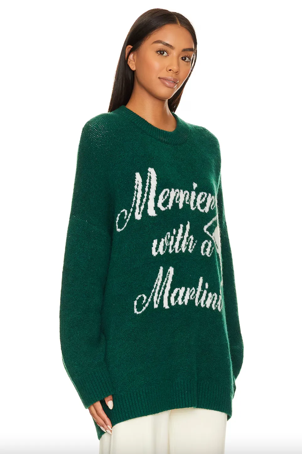 Green Martini Graphic Sweater