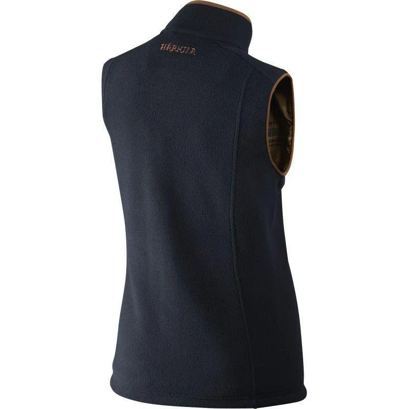 Harkila Sandhem Lady Polartec Fleece Waistcoat - Dark Navy Melange