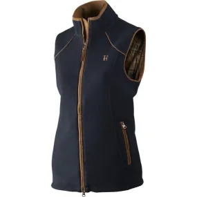 Harkila Sandhem Lady Polartec Fleece Waistcoat - Dark Navy Melange