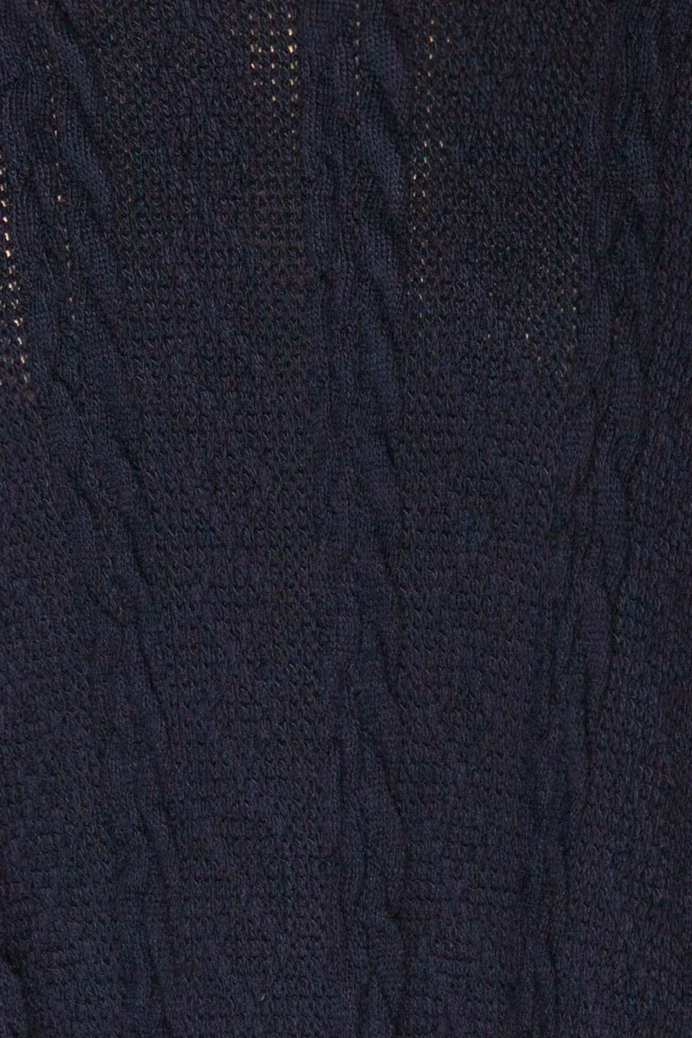 Hellen Navy | Cropped Knit Sweater