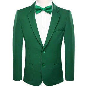 Hi-Tie Business Daily Blazer SeaGreen Men's Suit Jacket Slim Fit Coat