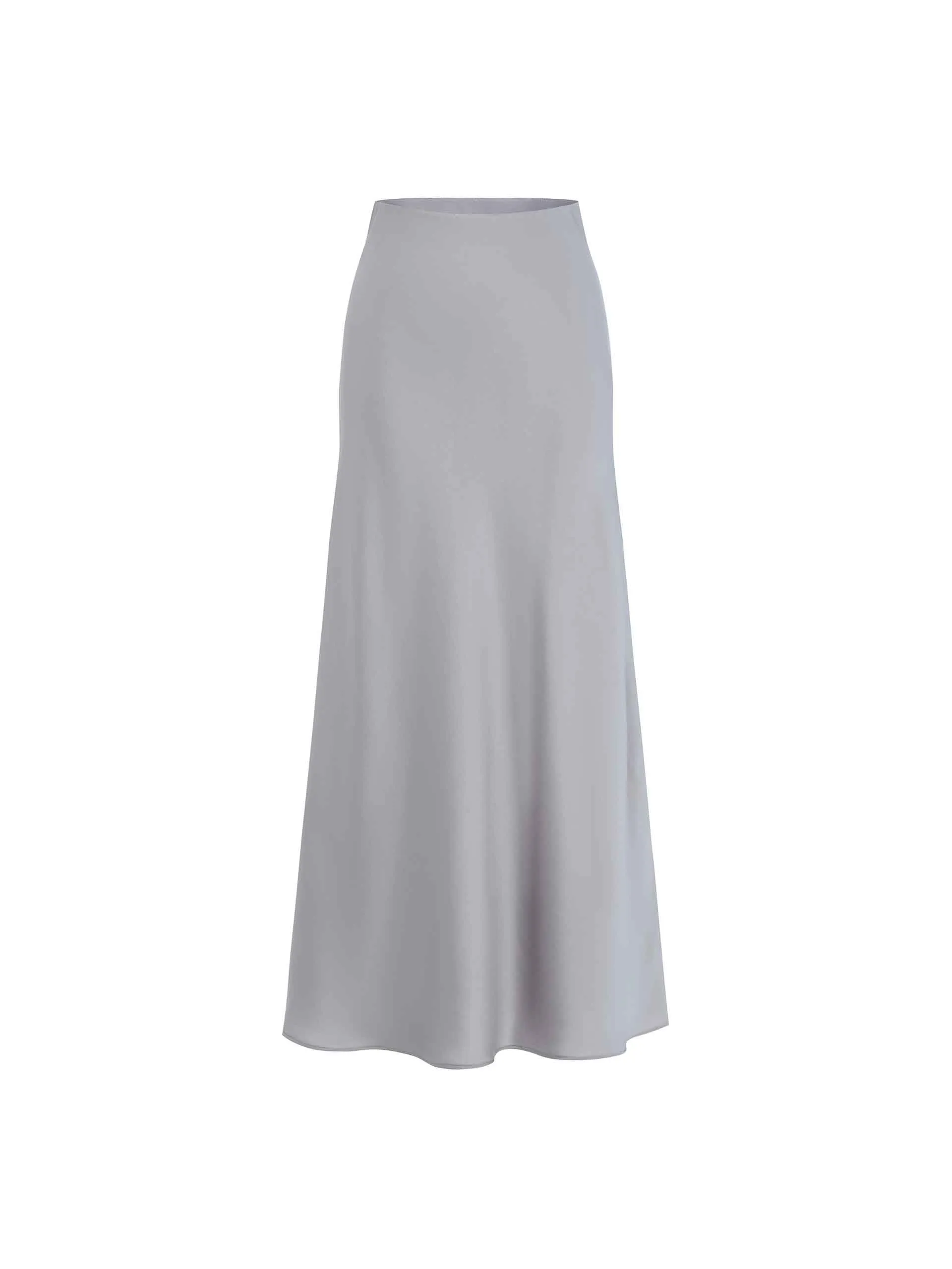 High Rise Satin Maxi Skirt