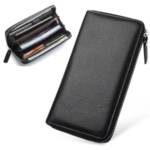 HOT Trade New Men's Wallet HOTan and NEWn Genuine Cattlehide Leather Surface Coin Purse Long Clutch Business Gift Pouch