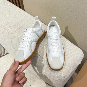 ikearlax Genuine Leather Cortez Women's  Summer New Sports White Casual Multicolor Square Toe Flat Bottom Genuine Leather Training Shoes for Women