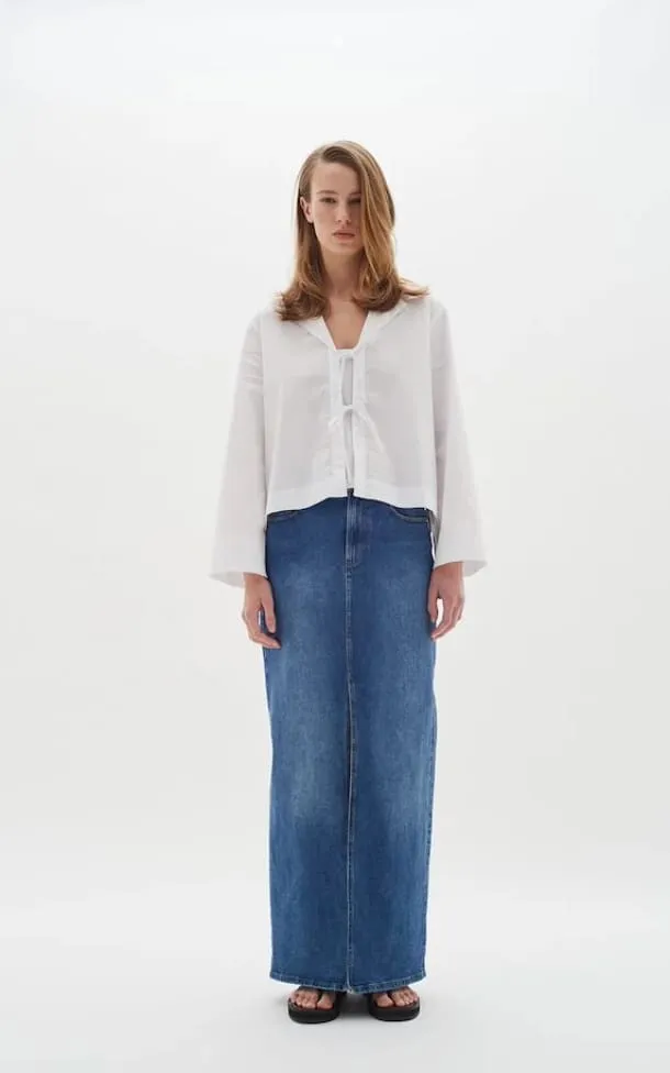 In Wear- Pheiffer Denim Maxi Skirt