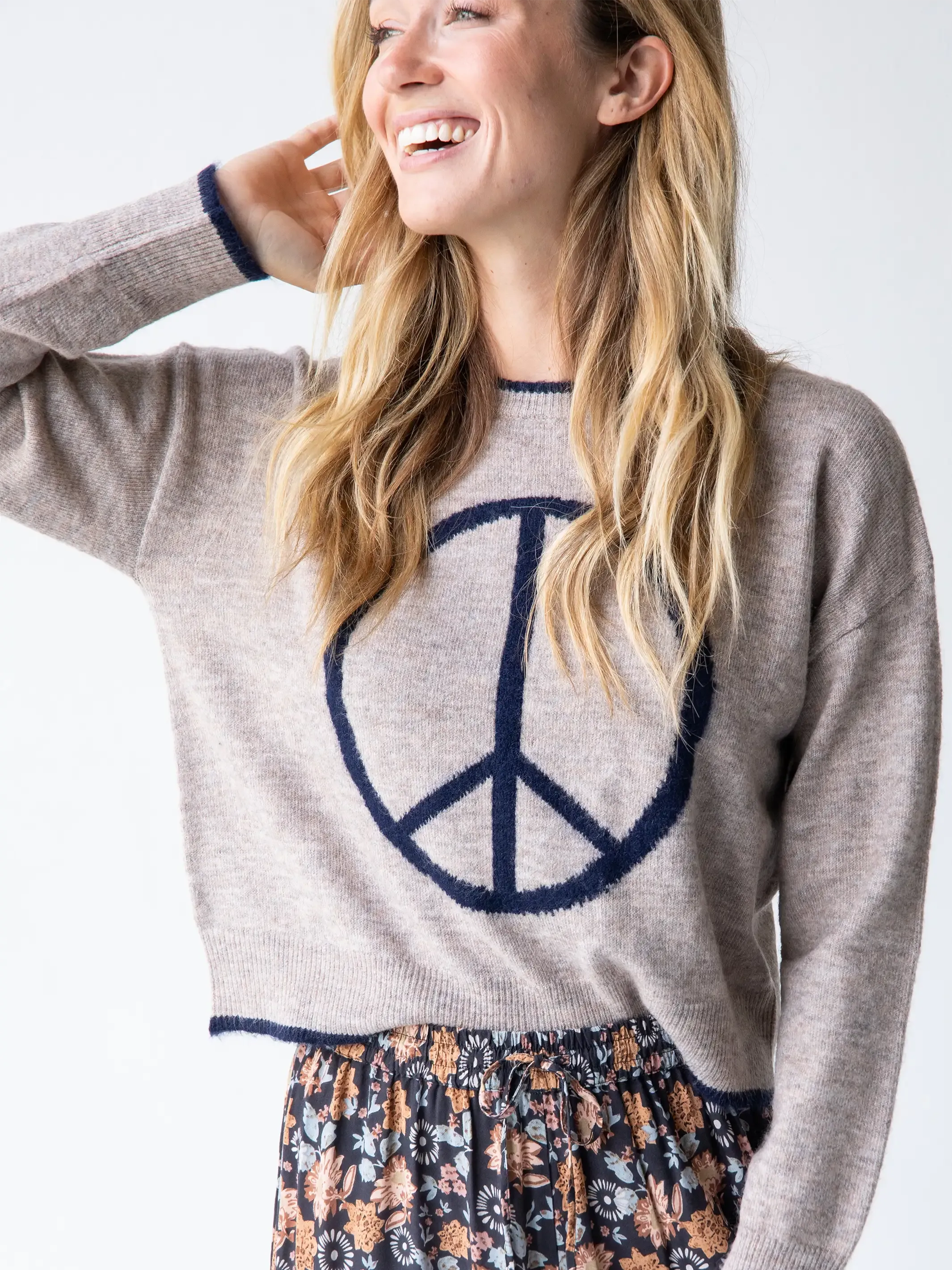 Intarsia Icon Sweater - Cocoa Peace