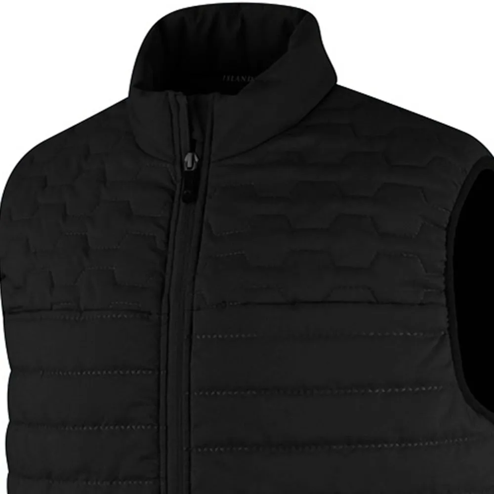 Island Green Heat Weld Padded Gilet - Black