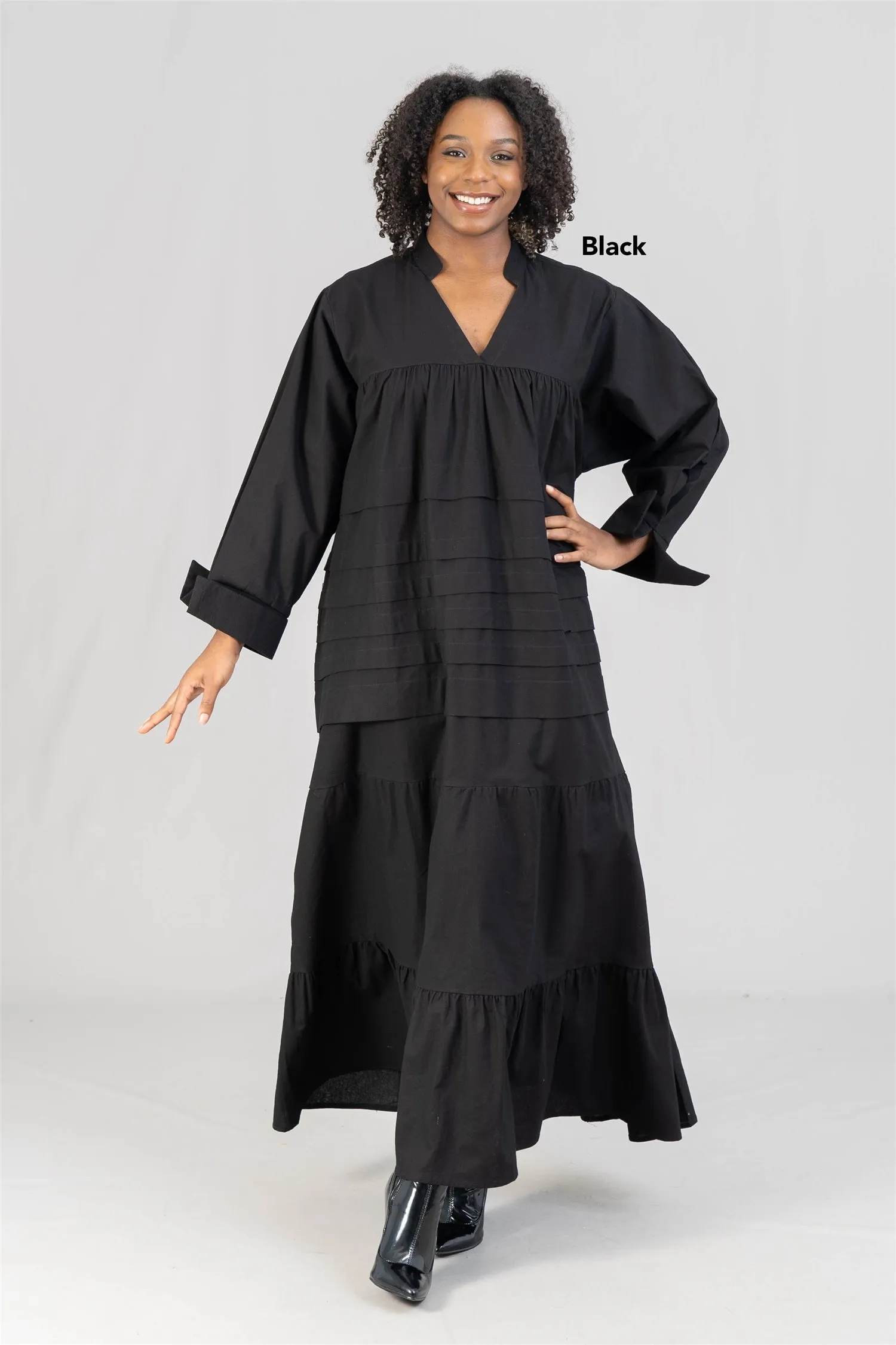 KaraChic 7581S Tiered Maxi Dress